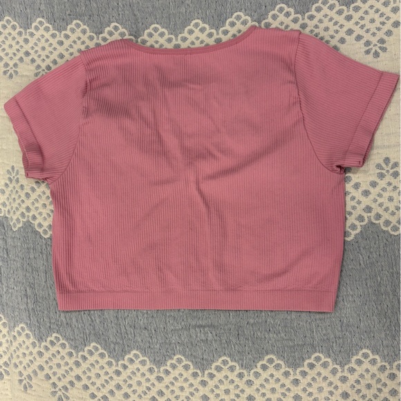 Garage Pink Ribbed Knit Top - Picture 3 of 3